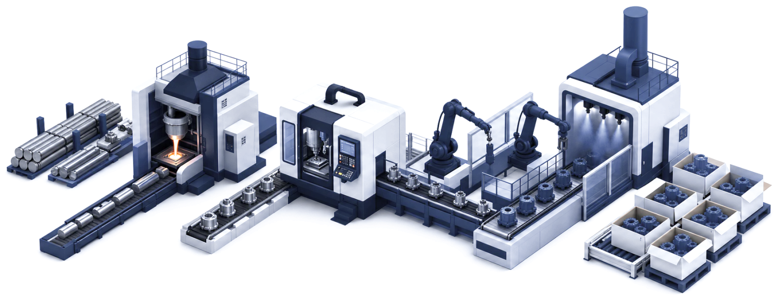 Production line concept · illustrative